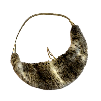 Crescent moon bag-FAKE-FUR